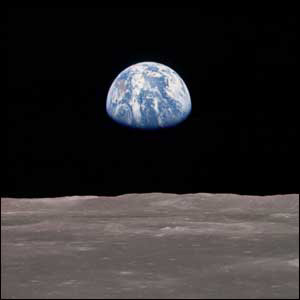earth from the moon