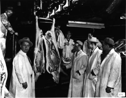 Meat cutting area at Oscar Mayer