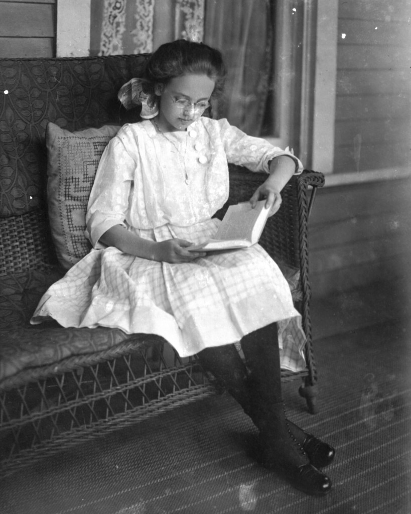 Catherine Marshall, daughter of W. H. Marshall. Photograph taken by J. B. Hostetler ca. 1910.