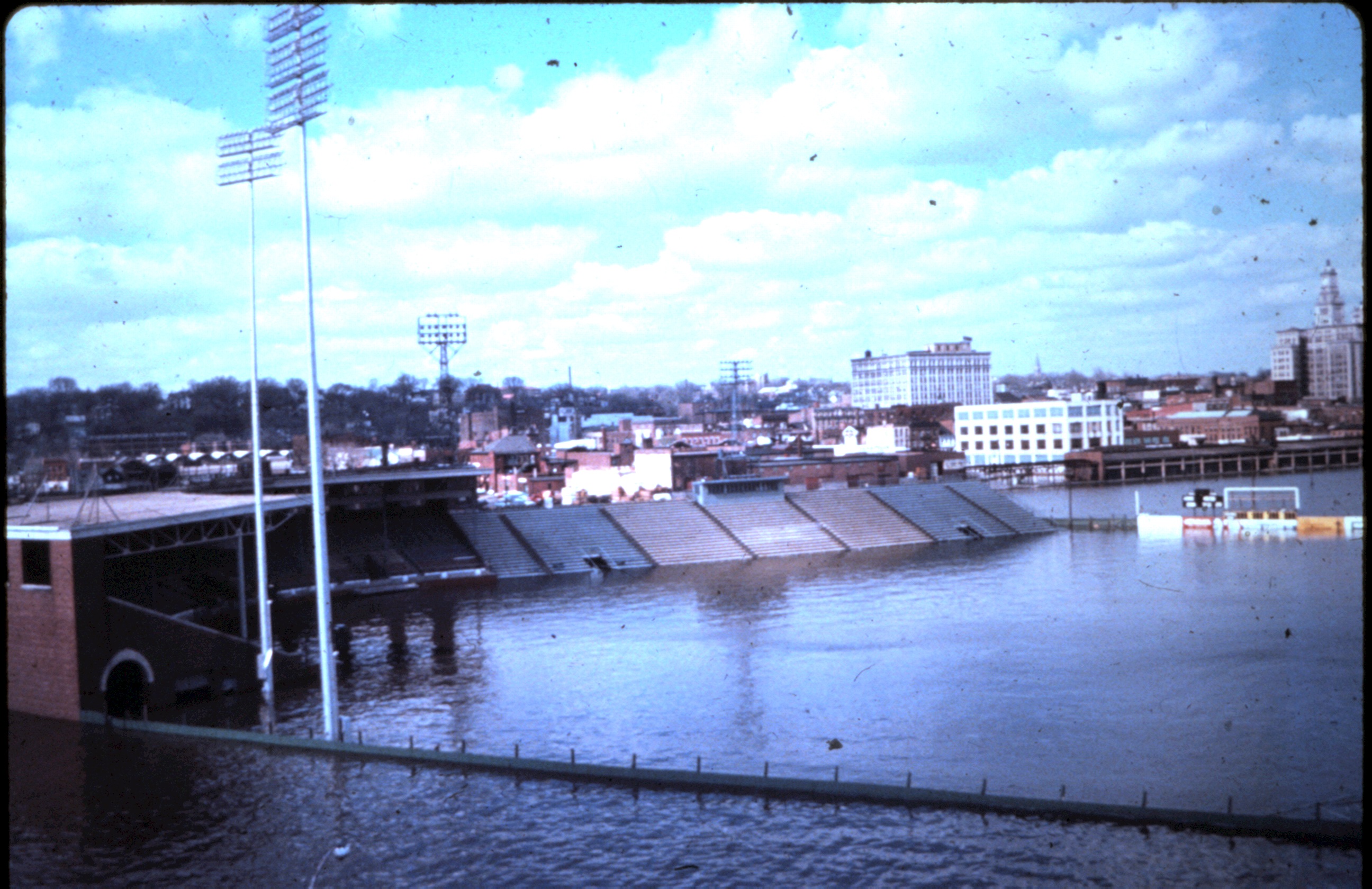 Davenport’s Municipal Stadium, home of the Quad-City Angels, farm team of Los Angeles Angels.